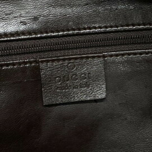 GUCCI Bamboo Shoulder Bag Black x Light Leather - Picture 8 of 10